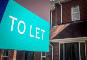 To let sign outside of a house